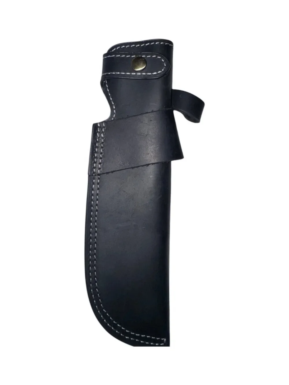 Black Leather Knife Sheath with Belt Loop